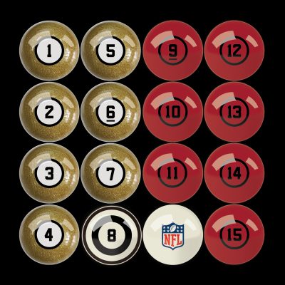 San Francisco 49ers Regulation Billiard Ball Set with Numbers