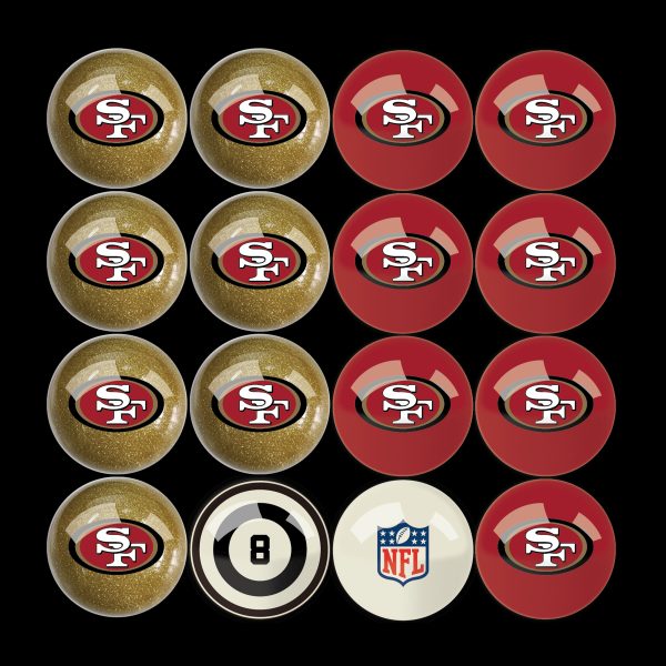 San Francisco 49ers Regulation Billiard Ball Set with Numbers 5