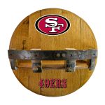San Francisco 49ers San Collection Oak Whiskey Barrel Bar Shelf 4 San Francisco 49ers San Collection Oak Whiskey Barrel Bar Shelf