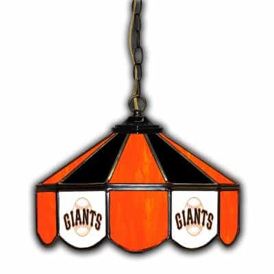 San Francisco Giants Stained Glass 14-Inch Hanging Pub Light