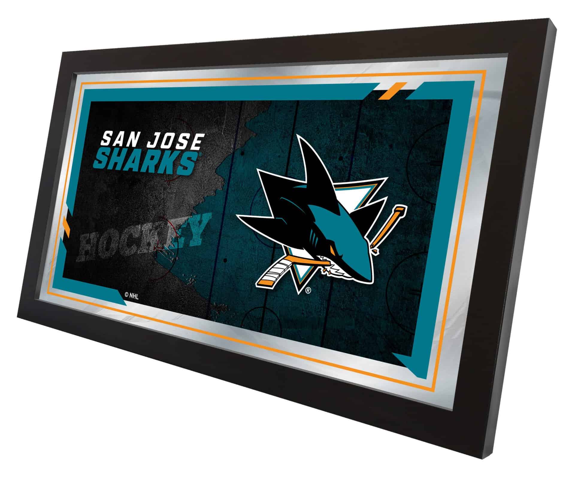 San Jose Sharks 15x26 Hockey Collector Mirror 4 San Jose Sharks 15x26 Hockey Collector Mirror