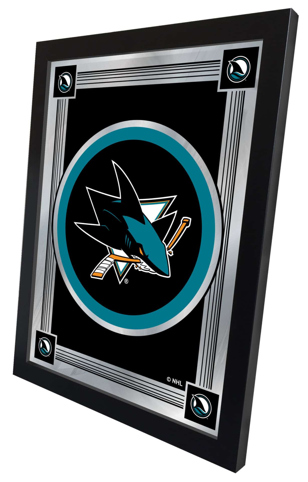 San Jose Sharks 17x22 Logo Wall Mirror 2 San Jose Sharks 17x22 Logo Wall Mirror - Image 2