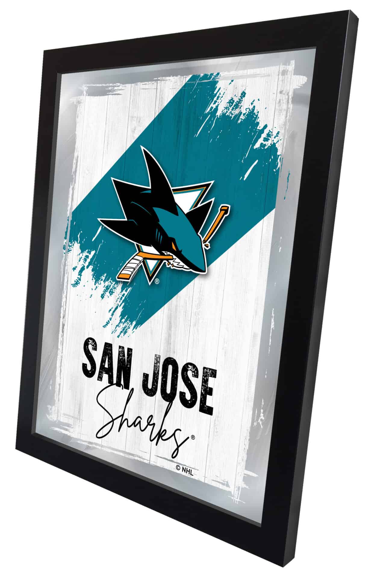 San Jose Sharks 17x22 Logo Wall Mirror (Alternate) 2 San Jose Sharks 17x22 Logo Wall Mirror (Alternate) - Image 2