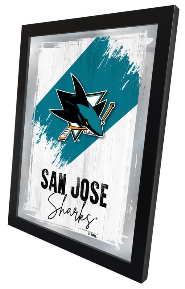 San Jose Sharks 17x22 Logo Wall Mirror Alternate