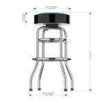 San Jose Sharks Chrome Bar Stool 10 San Jose Sharks Chrome Bar Stool