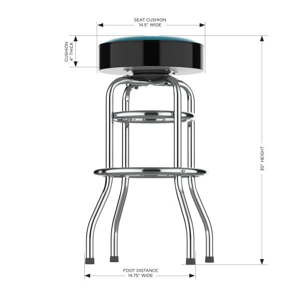 San Jose Sharks Chrome Bar Stool 3