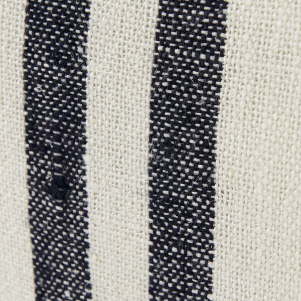 Sandra 18 x 18 Beige With Blue Stripes Decorative Pillow Cover 7