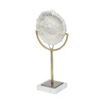 Sandy III (Large) 8L x 4W White Coastal Sand Dollar Object