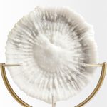 Sandy III (Large) 8L x 4W White Coastal Sand Dollar Object