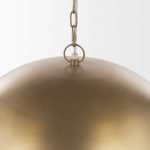 Sanne Antiqued Gold Metal w/ Silver Foil Large Pendant Light