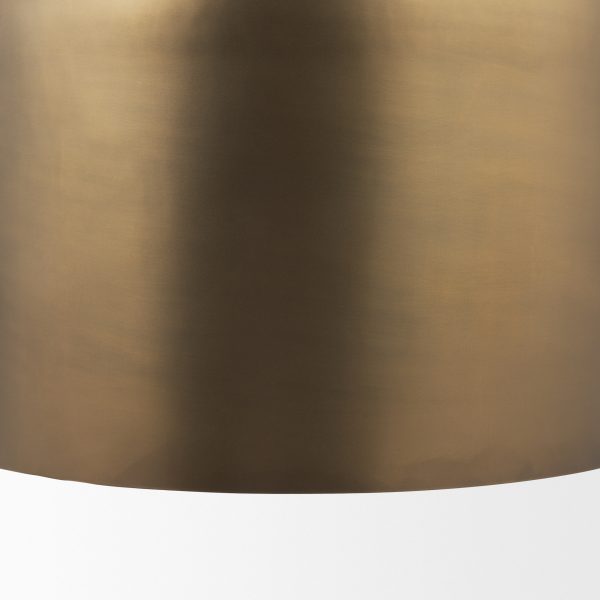 Sanne Antiqued Gold Metal w Silver Foil Large Pendant Light 6