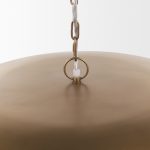 Sanne Antiqued Gold Metal w/ Silver Foil Wide Pendant Light