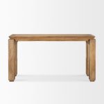Sapphira Brown Wood Tapered Top Console Table