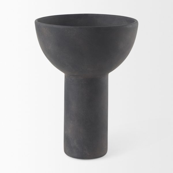 Sariah 9.1L x 8.3W x 10.8H Black Ceramic Vase 2