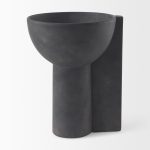 Sariah 9.1L x 8.3W x 10.8H Black Ceramic Vase
