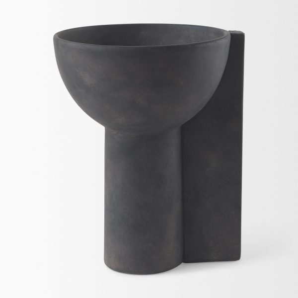 Sariah 9.1L x 8.3W x 10.8H Black Ceramic Vase 3