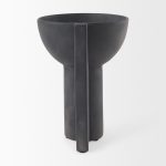 Sariah 9.1L x 8.3W x 10.8H Black Ceramic Vase