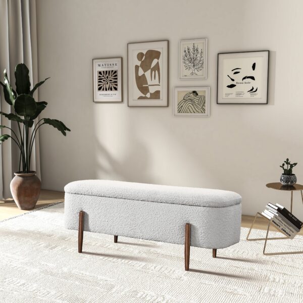SarnaIvoryBoucleStorageBench 3