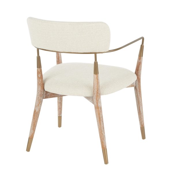 Savannah Contemporary Cream and White Dining Chairs Set of 2 11