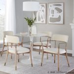 Savannah Contemporary Cream and White Dining Chairs (Set of 2) 22 Savannah Contemporary Cream and White Dining Chairs (Set of 2)