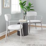 Savannah Contemporary Grey Wood and Fabric Chairs (Set of 2) (Set of 2)