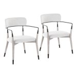 Savannah Contemporary Grey Wood and Fabric Chairs with Metal Accents (Set of 2) (Set of 2) 14 Savannah Contemporary Grey Wood and Fabric Chairs with Metal Accents (Set of 2) (Set of 2)