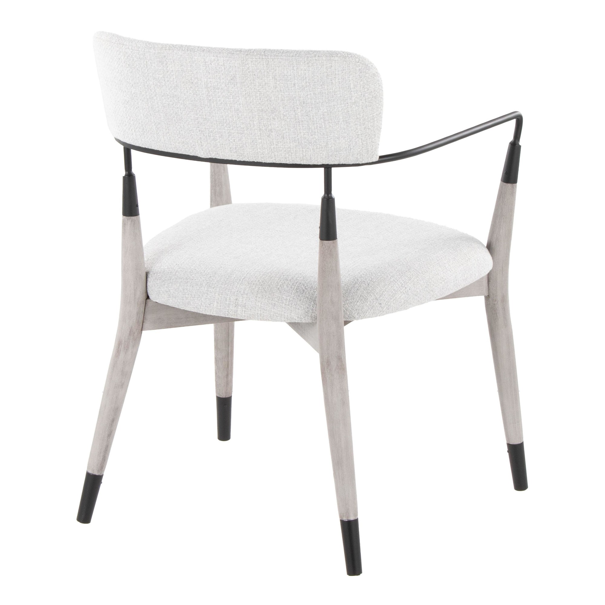 Savannah Contemporary Grey Wood and Fabric Chairs with Metal Accents (Set of 2) (Set of 2) 5 Savannah Contemporary Grey Wood and Fabric Chairs with Metal Accents (Set of 2) (Set of 2) - Image 5