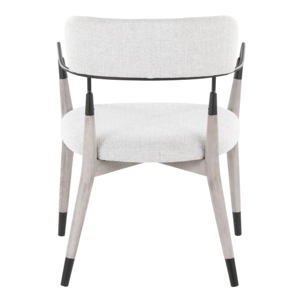 Savannah Contemporary Grey Wood and Fabric Chairs with Metal Accents Set of 2 Set of 2 5
