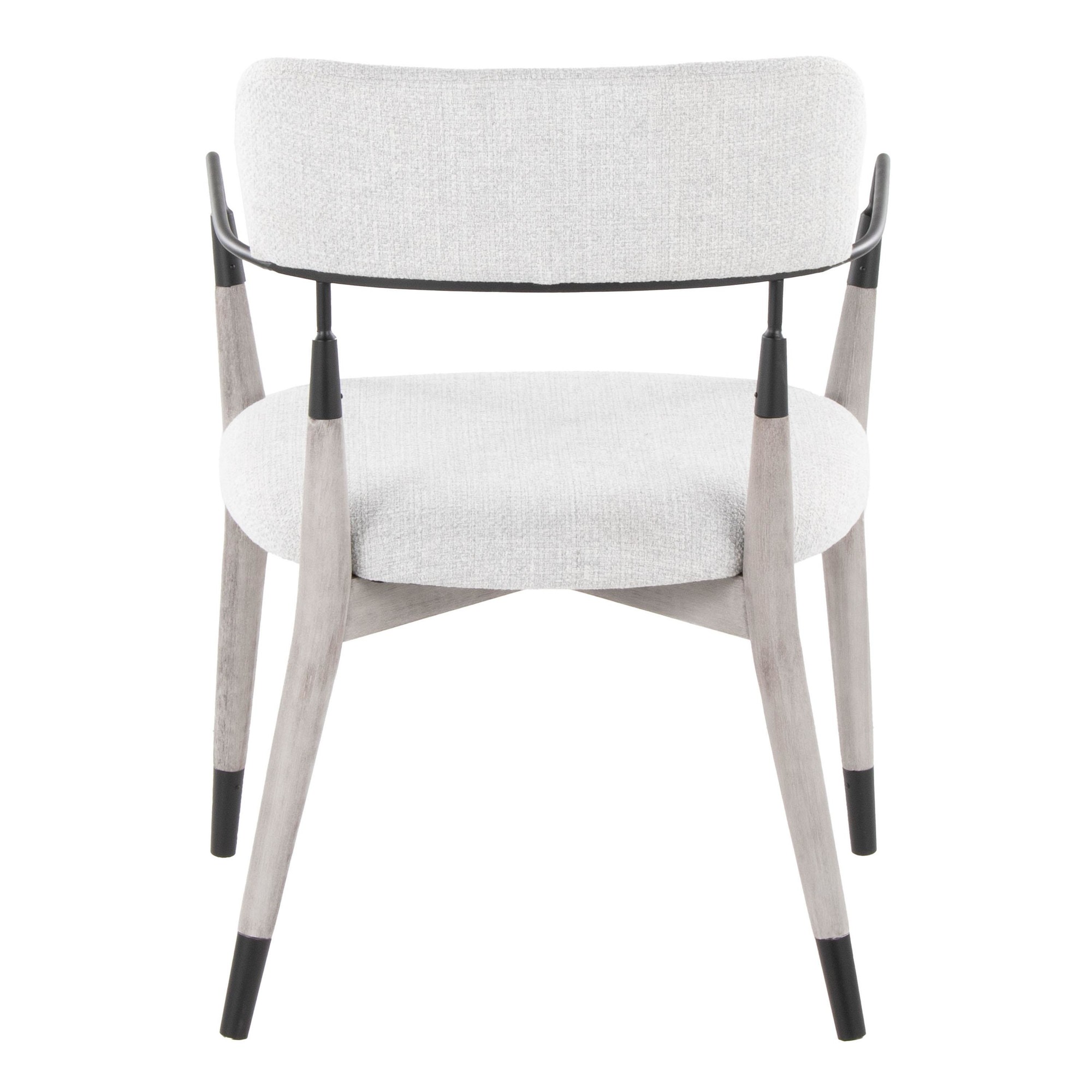 Savannah Contemporary Grey Wood and Fabric Chairs with Metal Accents (Set of 2) (Set of 2) 6 Savannah Contemporary Grey Wood and Fabric Chairs with Metal Accents (Set of 2) (Set of 2) - Image 6