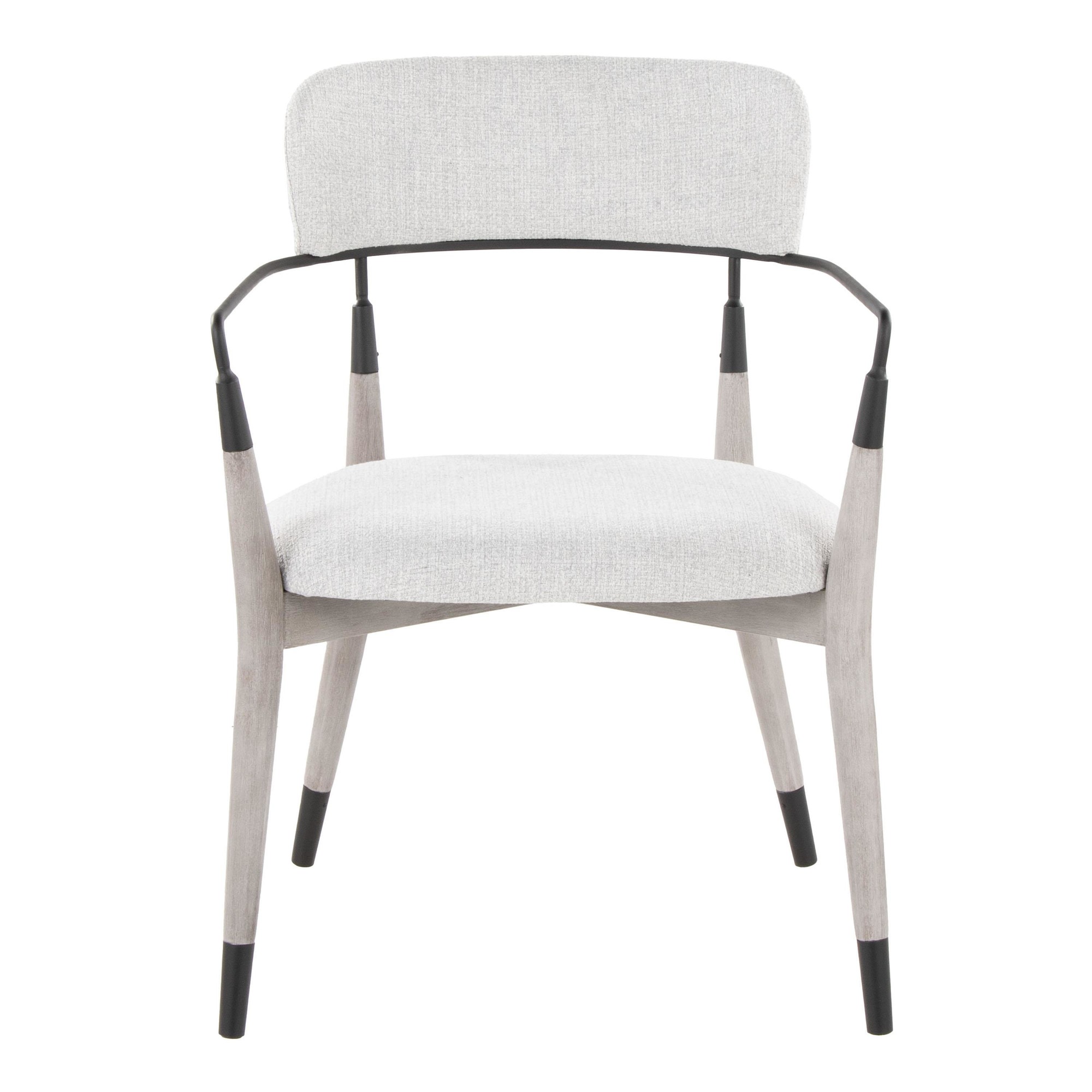 Savannah Contemporary Grey Wood and Fabric Chairs with Metal Accents (Set of 2) (Set of 2) 7 Savannah Contemporary Grey Wood and Fabric Chairs with Metal Accents (Set of 2) (Set of 2) - Image 7