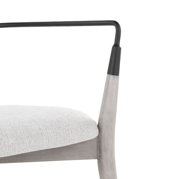 Savannah Contemporary Grey Wood and Fabric Chairs with Metal Accents Set of 2 Set of 2 8