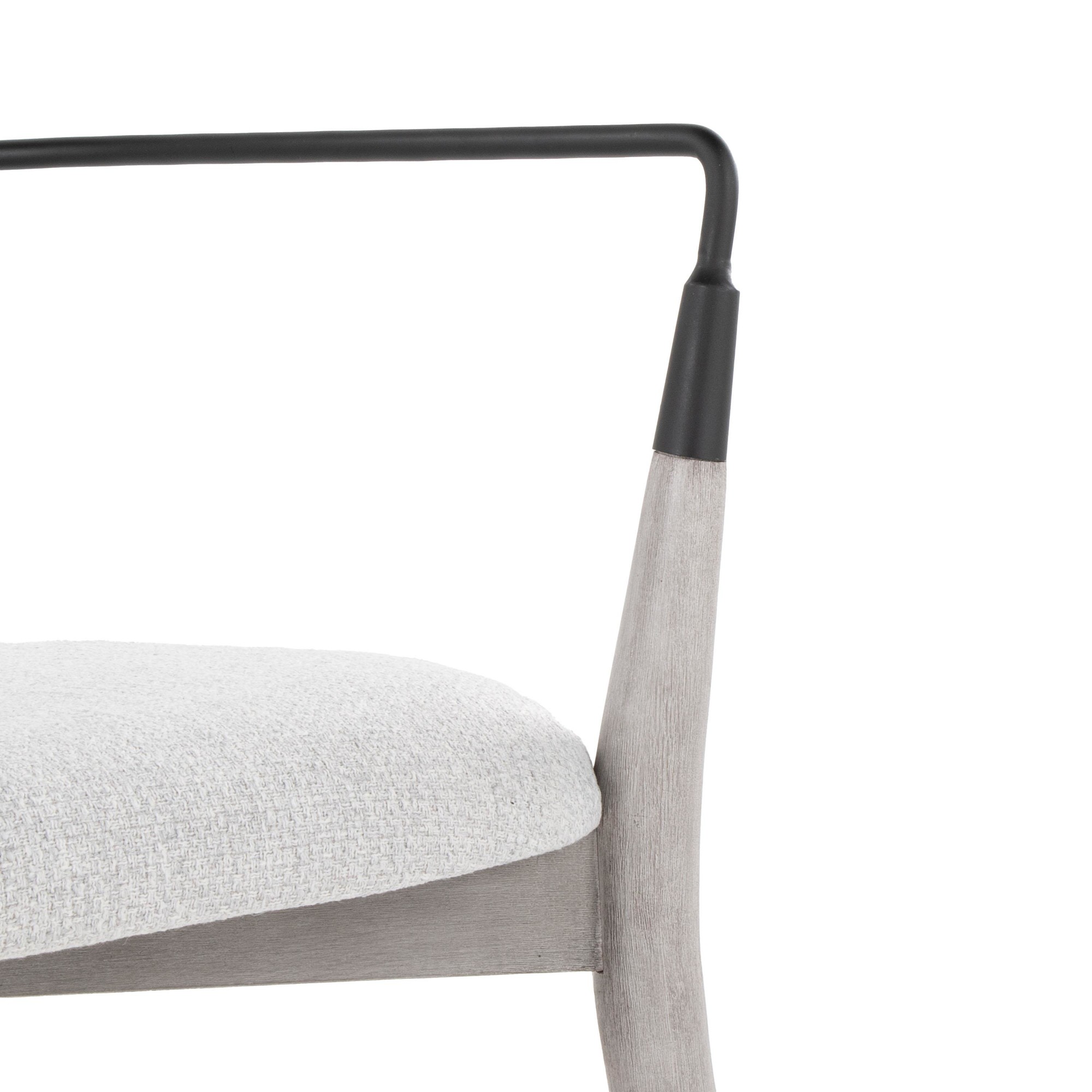 Savannah Contemporary Grey Wood and Fabric Chairs with Metal Accents (Set of 2) (Set of 2) 9 Savannah Contemporary Grey Wood and Fabric Chairs with Metal Accents (Set of 2) (Set of 2) - Image 9