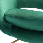 Savas Green Velvet Cutout Adjustable Height Swivel Task Chair 6 Savas Green Velvet Cutout Adjustable Height Swivel Task Chair