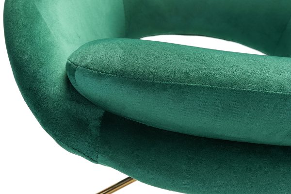 Savas Green Velvet Cutout Adjustable Height Swivel Task Chair 2