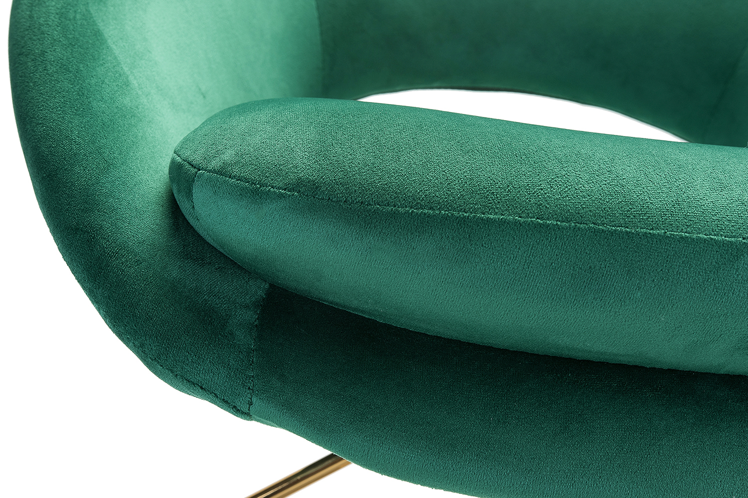 Savas Green Velvet Cutout Adjustable Height Swivel Task Chair 3 Savas Green Velvet Cutout Adjustable Height Swivel Task Chair - Image 3