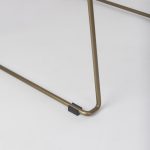 Sawyer Cream Fabric Wrap Gold Metal Frame Dining Chair