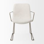 Sawyer Cream Fabric Wrap Gold Metal Frame Dining Chair