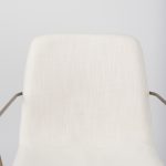 Sawyer Cream Fabric Wrap Gold Metal Frame Dining Chair