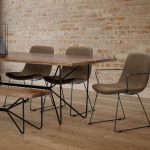 Sawyer I Brown Faux-Leather Seat BlackIron Frame Dining Chair