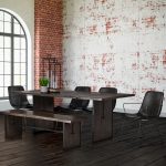 Sawyer I Dark Brown Faux-Leather Seat Black Iron Frame Dining Chair