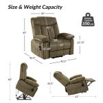 Scott Brown Velvet Power Lift Massage Recliner 10 Scott Brown Velvet Power Lift Massage Recliner