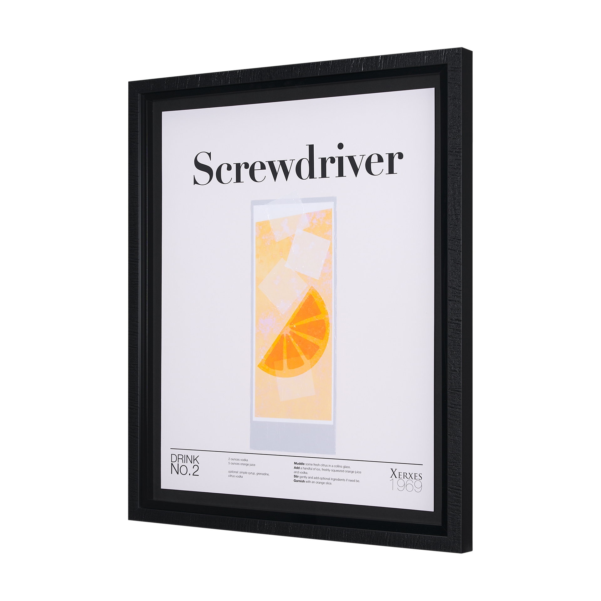 Screwdriver by Mercana Studio a Hand Embelished Textured Framed Art Print Matted under Glass 2 Screwdriver by Mercana Studio a Hand Embelished Textured Framed Art Print Matted under Glass - Image 2