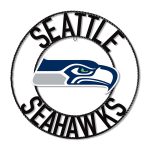 Seahawks 24 Inch Wrought Iron Team Logo Wall Art