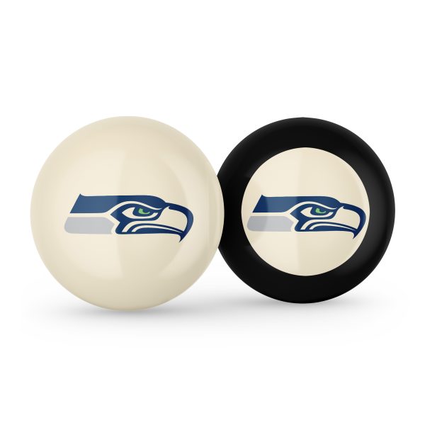 Seahawks Grade A Polyester Logo Cue and Eight Ball