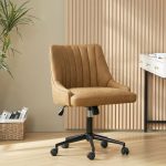 Seamas Camel Faux Leather Tufted Swivel Adjustable Office Chair 7 Seamas Camel Faux Leather Tufted Swivel Adjustable Office Chair