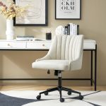Seamas Ivory Faux Leather Tufted Ergonomic Swivel Office Chair 7 Seamas Ivory Faux Leather Tufted Ergonomic Swivel Office Chair