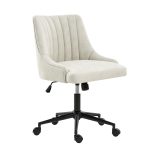 Seamas Ivory Faux Leather Tufted Ergonomic Swivel Office Chair 6 Seamas Ivory Faux Leather Tufted Ergonomic Swivel Office Chair