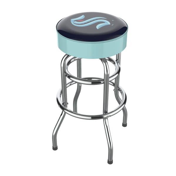 Seattle Kraken Chrome Bar Stool 1