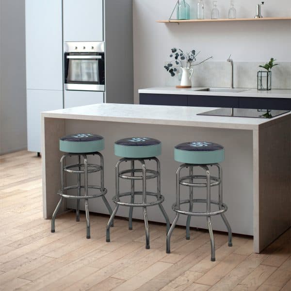 Seattle Kraken Chrome Bar Stool 2