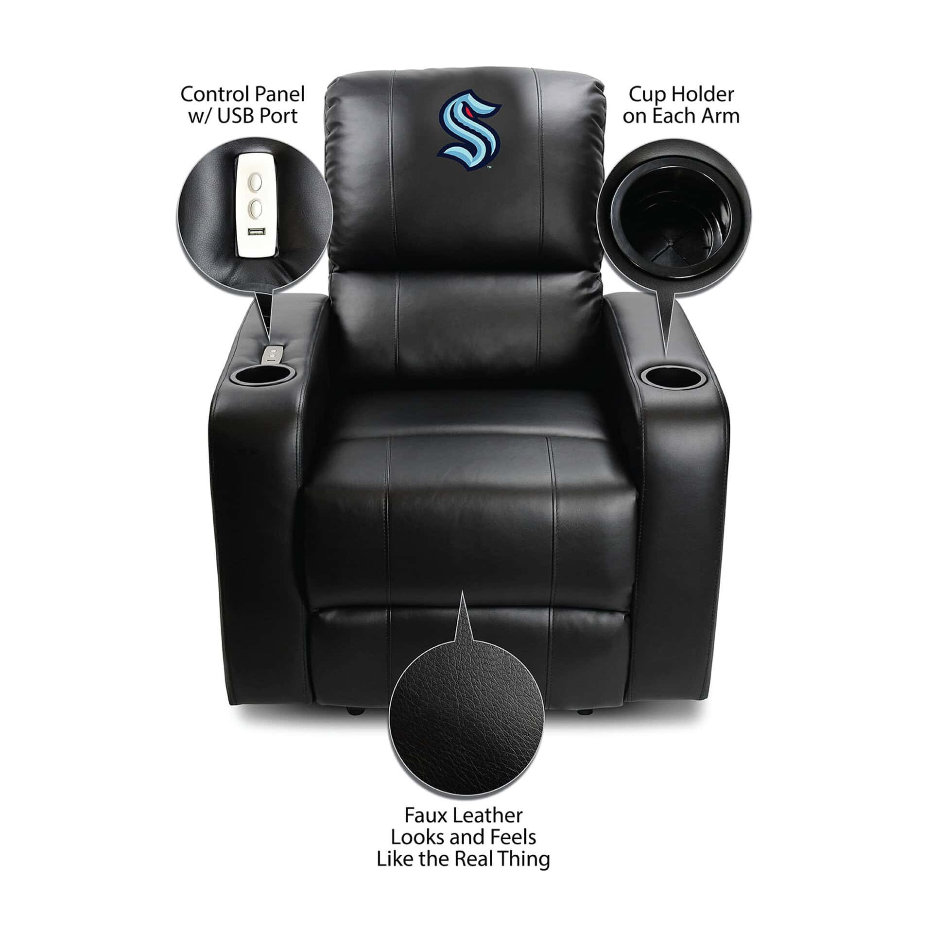 Seattle Kraken Power Theater Recliner 6 Seattle Kraken Power Theater Recliner - Image 6